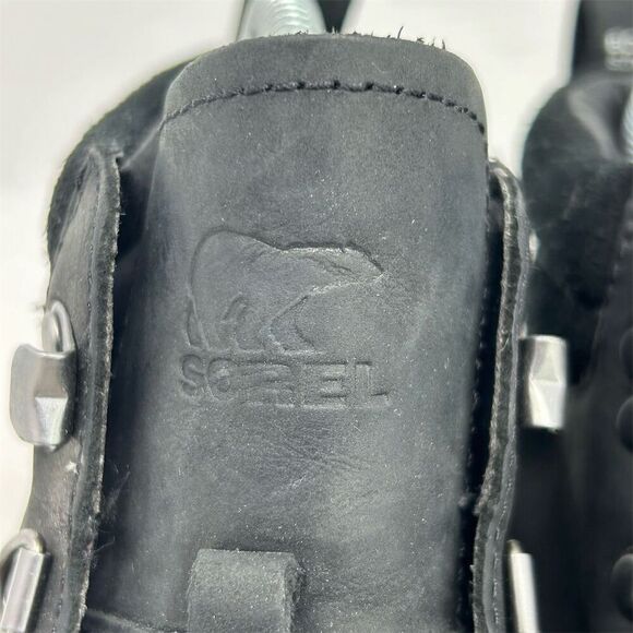 Sorel Women's Chukka Boots Size 5 Black Leather Lace-Up Casual **NO LACES** - Picture 7 of 13